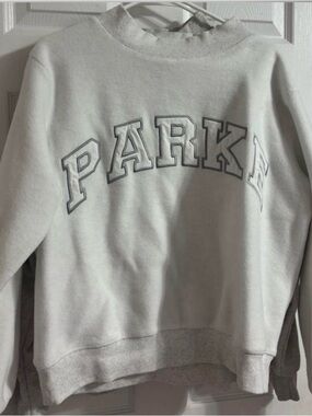 Parke Women's White Crewneck Sweatshirt